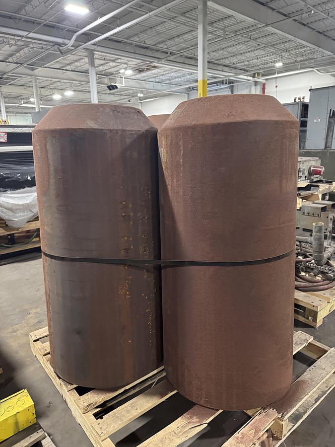 Used INDUCTOTHERM 1 1/2 TON CAPACITY STEEL SHELL FURNACE