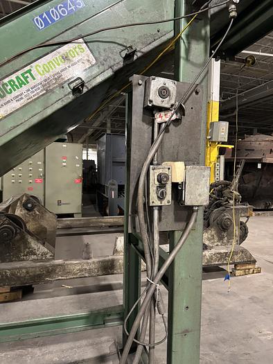 Used WARDCRAFT SLAT TYPE INMCLINED CONVEYOR