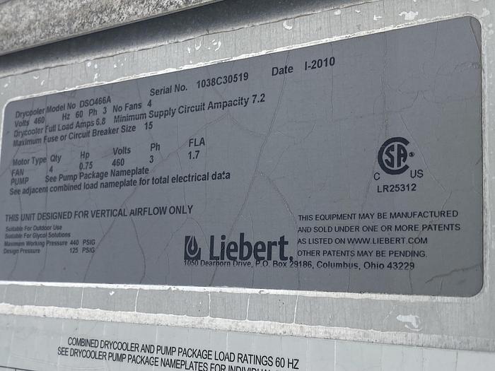 Used 2010 LIEBERT DSO466A