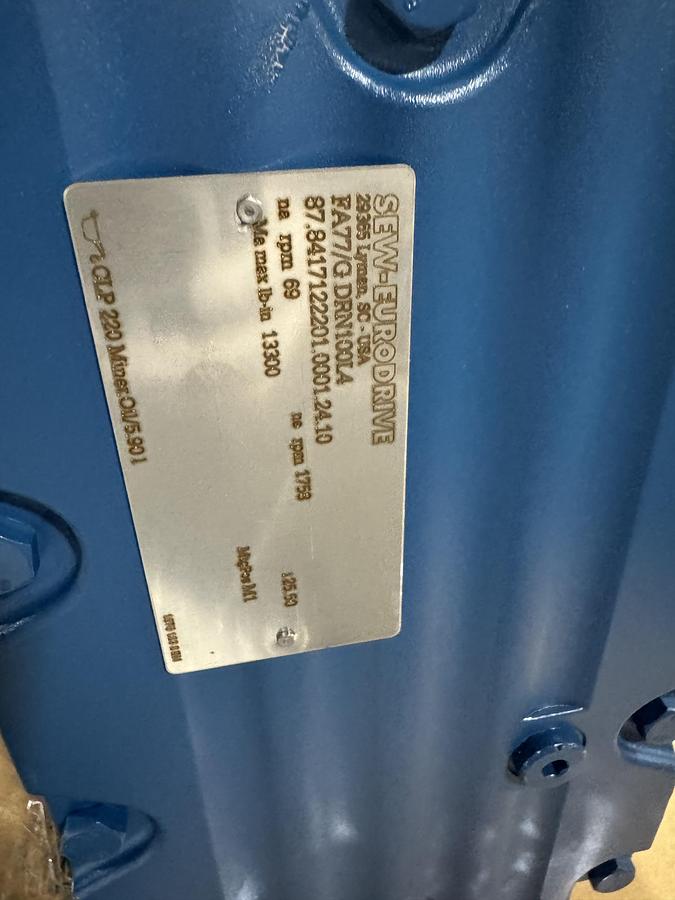 Used SEW EURODRIVE BLAST GEAR BOX