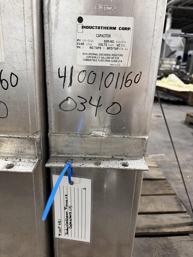 Used INDUCTOTHERM CAPACITORS