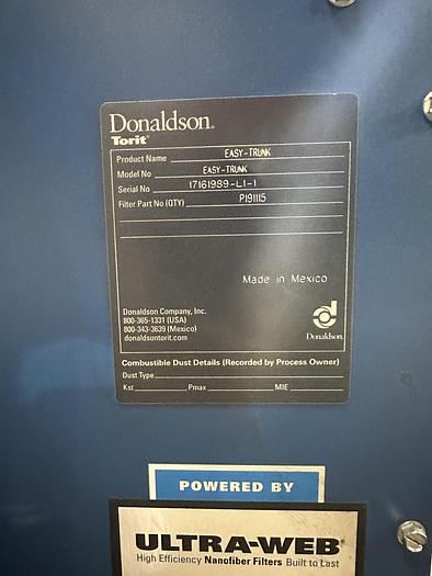 Used 2022 TORIT EASY-TRUNK SMALL PORTABLE DUST COLLECTOR