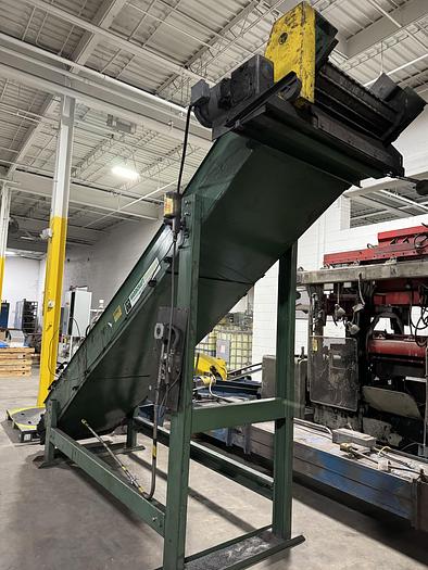 Used WARDCRAFT SLAT TYPE INMCLINED CONVEYOR