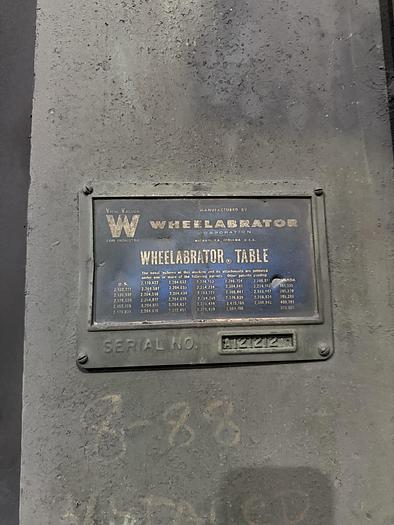 Used WHEELABRATOR 96" SWING TABLE SHOT BLAST MACHINE