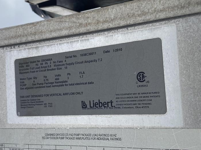 Used 2010 LIEBERT DSO466A
