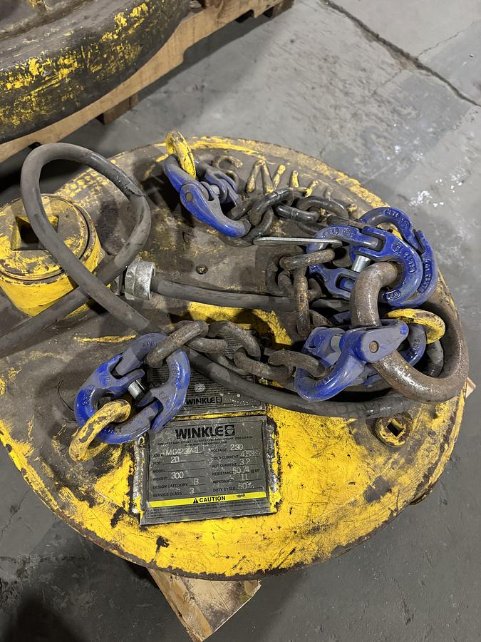 Used WINKLE INDUSTRIES INDUSTRIAL LIFTING ELECTROMAGNET