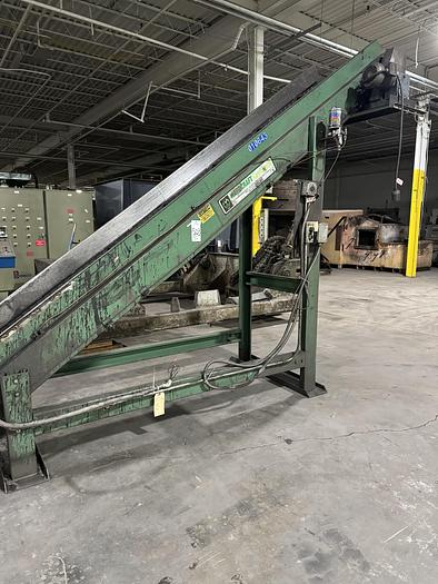 Used WARDCRAFT SLAT TYPE INMCLINED CONVEYOR