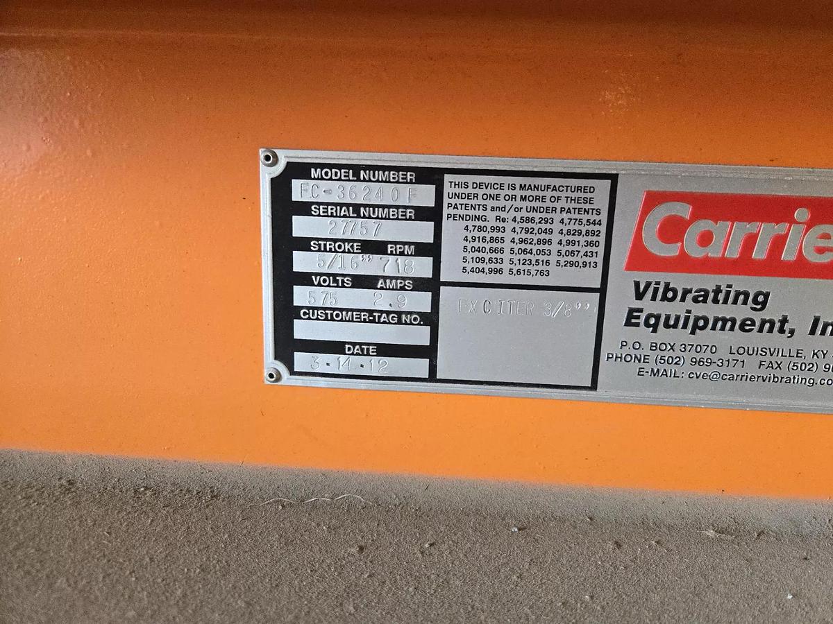 Used CARRIER AMPI-FLOW VIBRATORY FEEDER