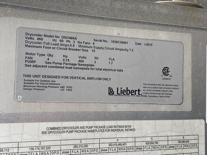 Used 2010 LIEBERT DSO466A