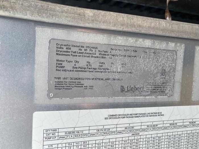Used 2010 LIEBERT DSO466A