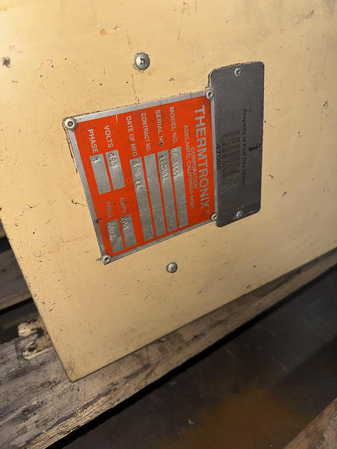 Used 2011 THERMTRONIX  RS-3000 ELECTRIC HEATED SILICON CARBIDE CRUCIBLE ALUMINUM TYPE.