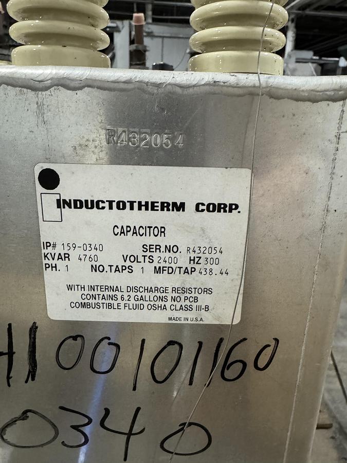 Used INDUCTOTHERM CAPACITORS