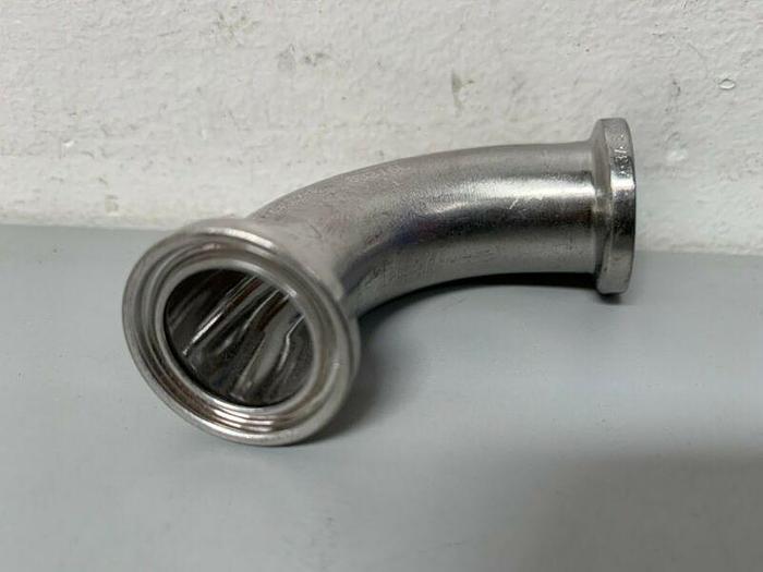 Used Stainless Steel 90 Degree Angles w/ 1" Sanitary Fittings