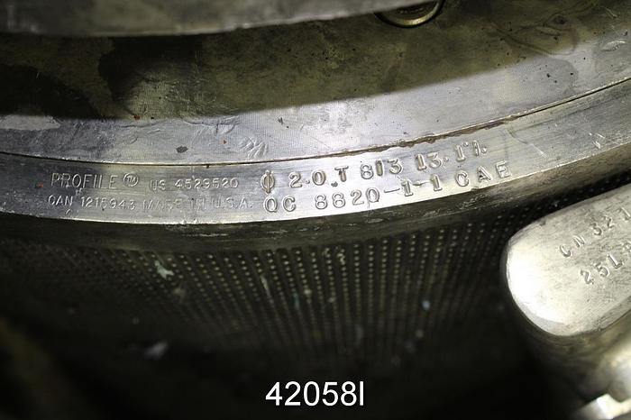 Used Bird Model 14 Pressure Screen With Bolt on Lid #42058