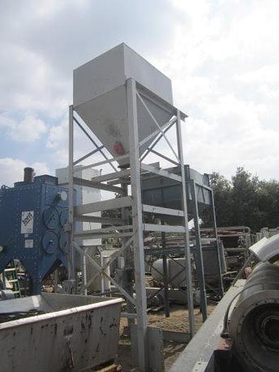 Used Hopper, 75 CF, C/st, 5' x 4' x 30", 45 Deg Cone, On Stand #S738432