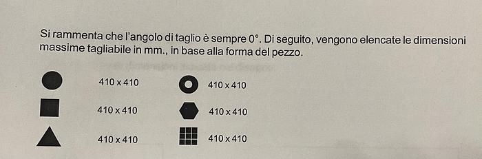 Ottime Segatrice a Nastro Cnc ISTECH CUTTING CENTER A-410