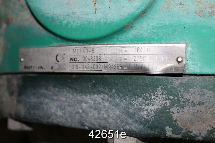Used Sulzer MCE43-6 10x6x20 Pump #42651