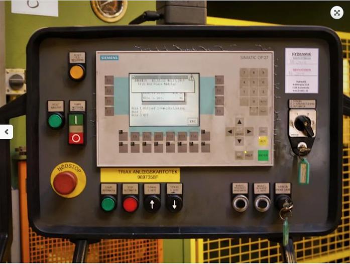 Used USED HYDRAULIC PRESS, MANUF. STENHØJ, MODEL LP 100/40 T, SERIAL NO.…