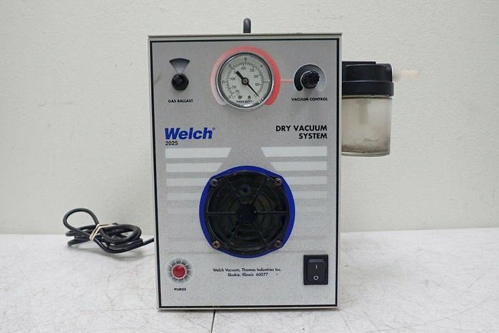 Used Welch 2025 Model 202501 Self-Cleaning Dry Vacuum Pump, 115V 60Hz 155752108112
