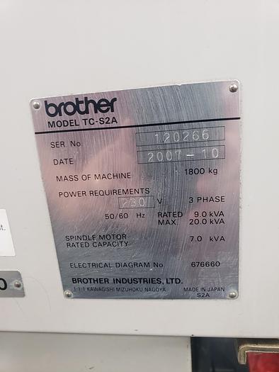 Used 2007 Brother TC-S2A CNC Drill Tap