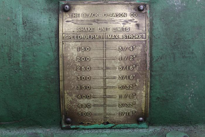Used Black Clawson Fourdrinier Shake #43812