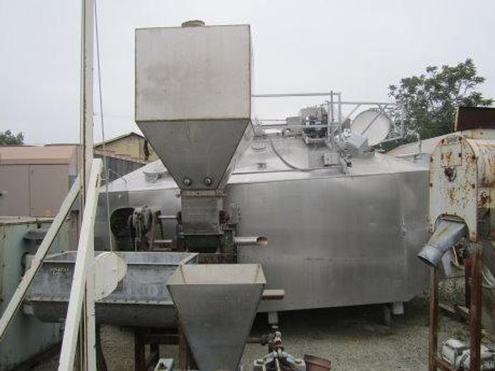 Used Tank, 4,000 Gallon, S/st, Jkt, Agit, Kusel, Cheese Vat, #S738330
