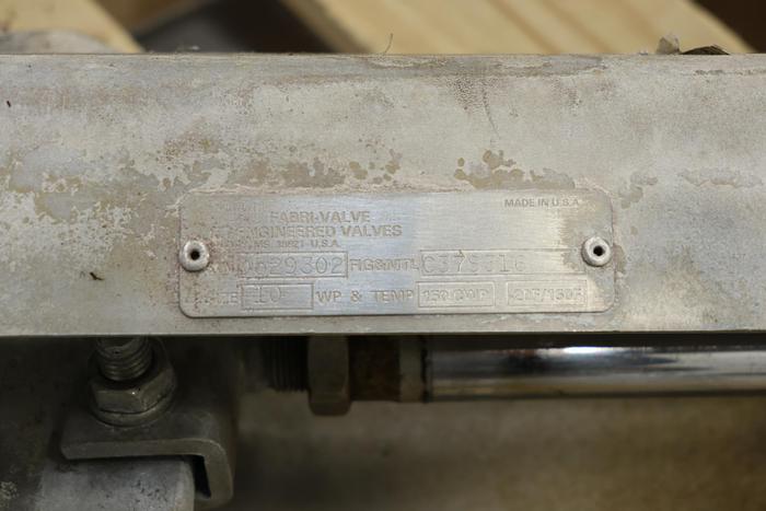 Used Fabri-valve 10" Air Operated Knife Gate Valve #44164