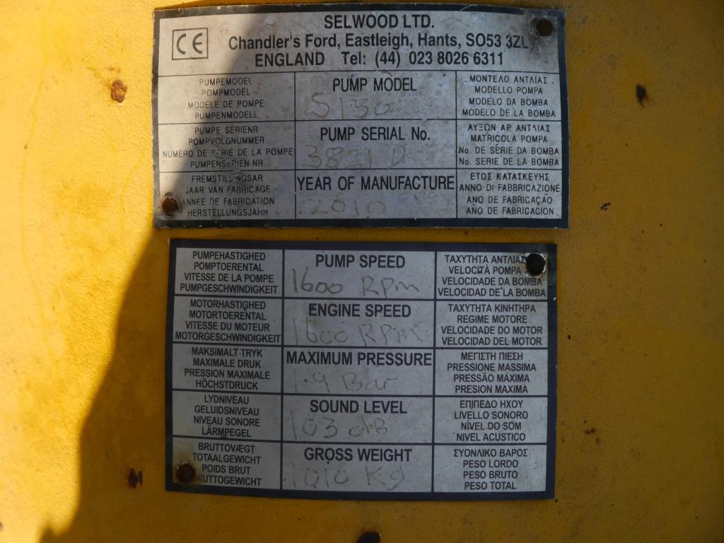 Used Selwood S150 Water Pump