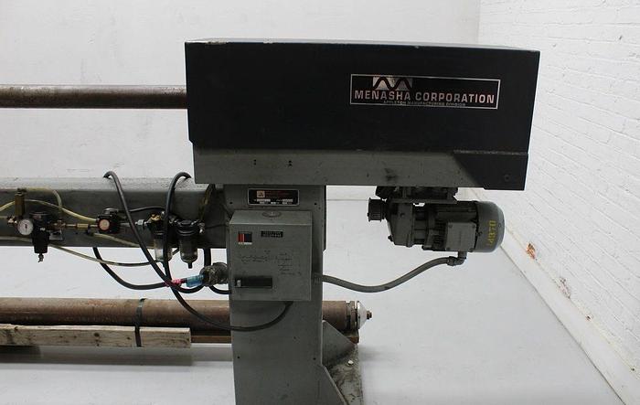 Used 128" MENASHA CORPORATION S200 CORE CUTTER 3" MANDRILL