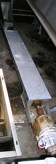 Used Screw conveyor, Ø230 mm in stainless steel with gear motor, approx. 3 meter