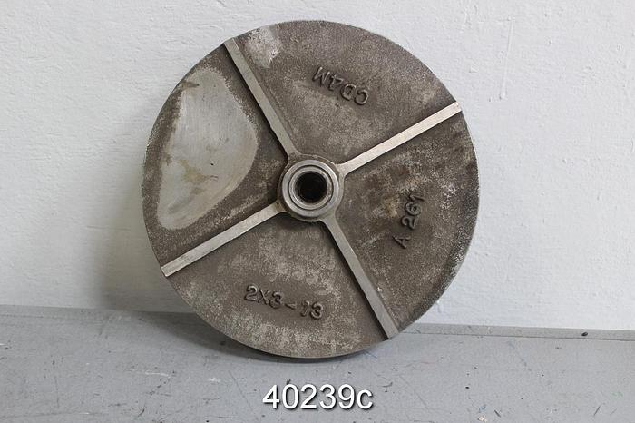 Used Goulds CV 3196 Pump Impeller, 8-Vane, CD4M Stainless Steel #40239