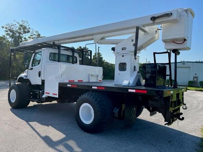 Used Hi-Ranger XT60 65ft Bucket Boom on 2013 Freightliner M2-106 4x4 Reg Cab Flatbed Truck – CZ6615
