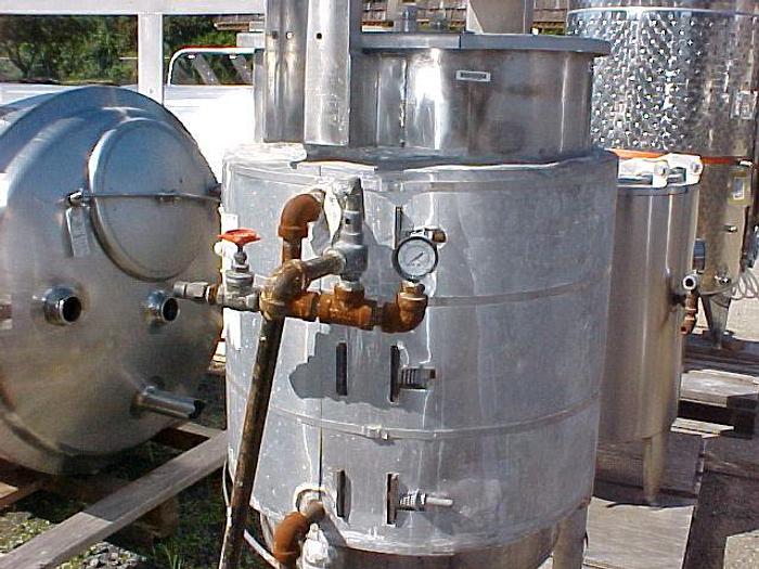 Used Tank, 63 Gallon, 316 Stainless Steel, 23" X 35", Jacketed, FT/CB #C738311