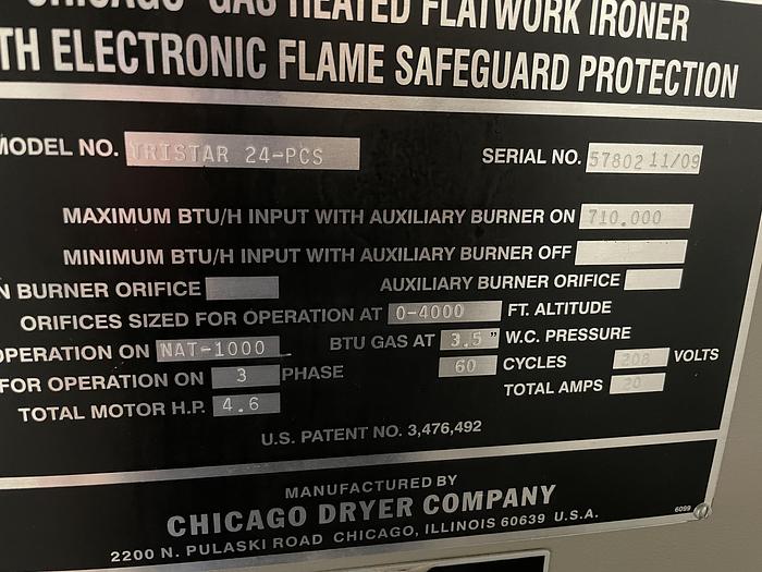 Used 2009 CHICAGO TRISTAR 24 X 120 GAS