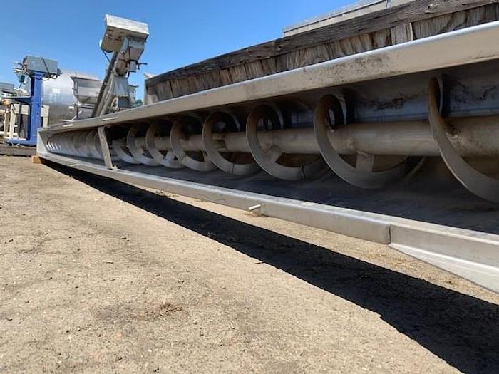 Used Stainless Steel Ribbon Auger Screw Conveyor
