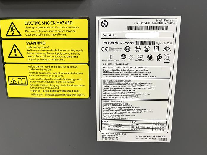 Used 2019 HP Scitex LATEX 1500