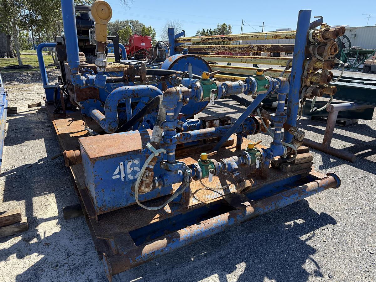 Used 2013 NOV JWS-340 Reverse Triplex Pump Skid Unit for Sale