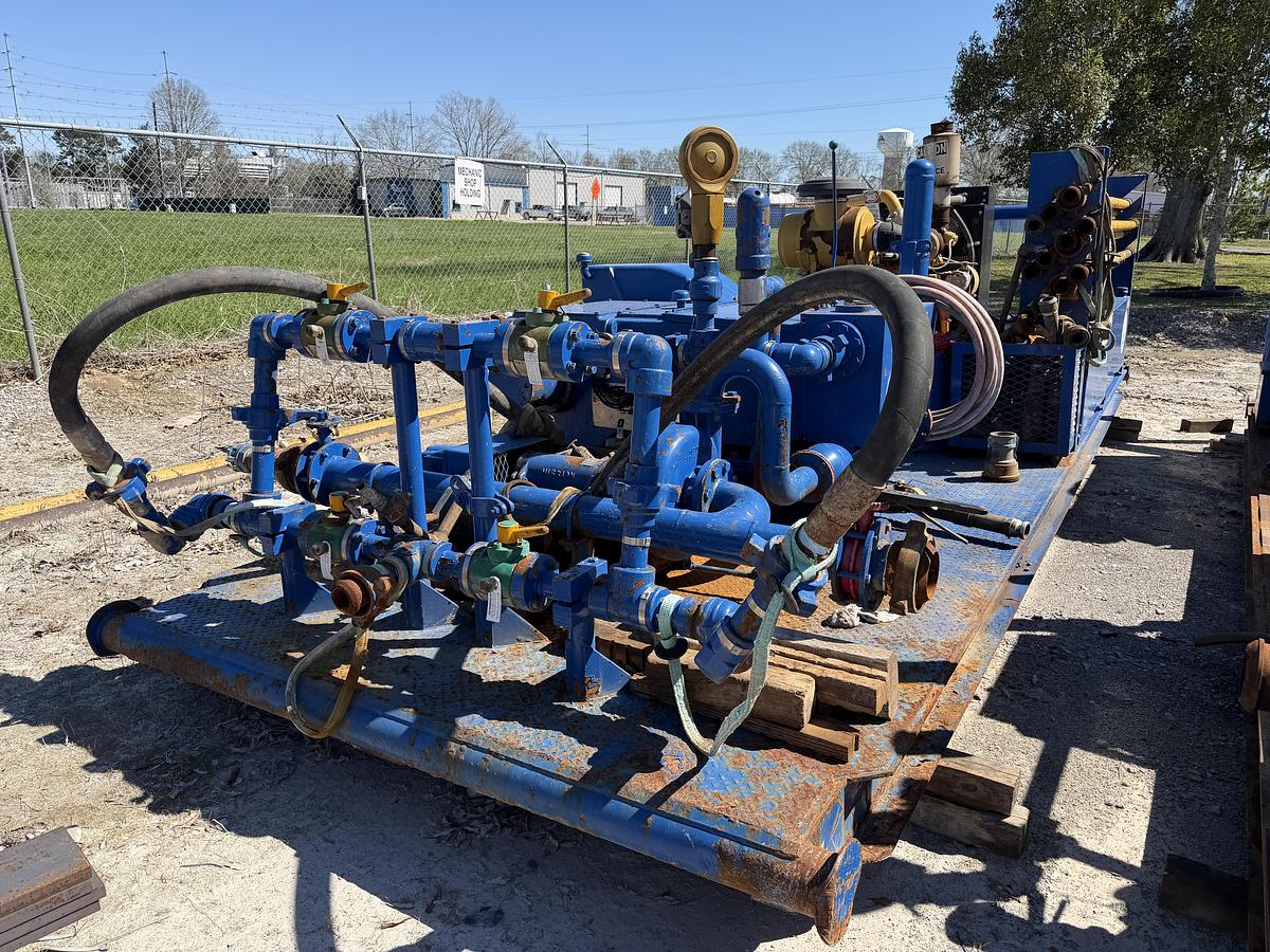 Used 2013 NOV JWS-340 Reverse Triplex Pump Skid Unit for Sale