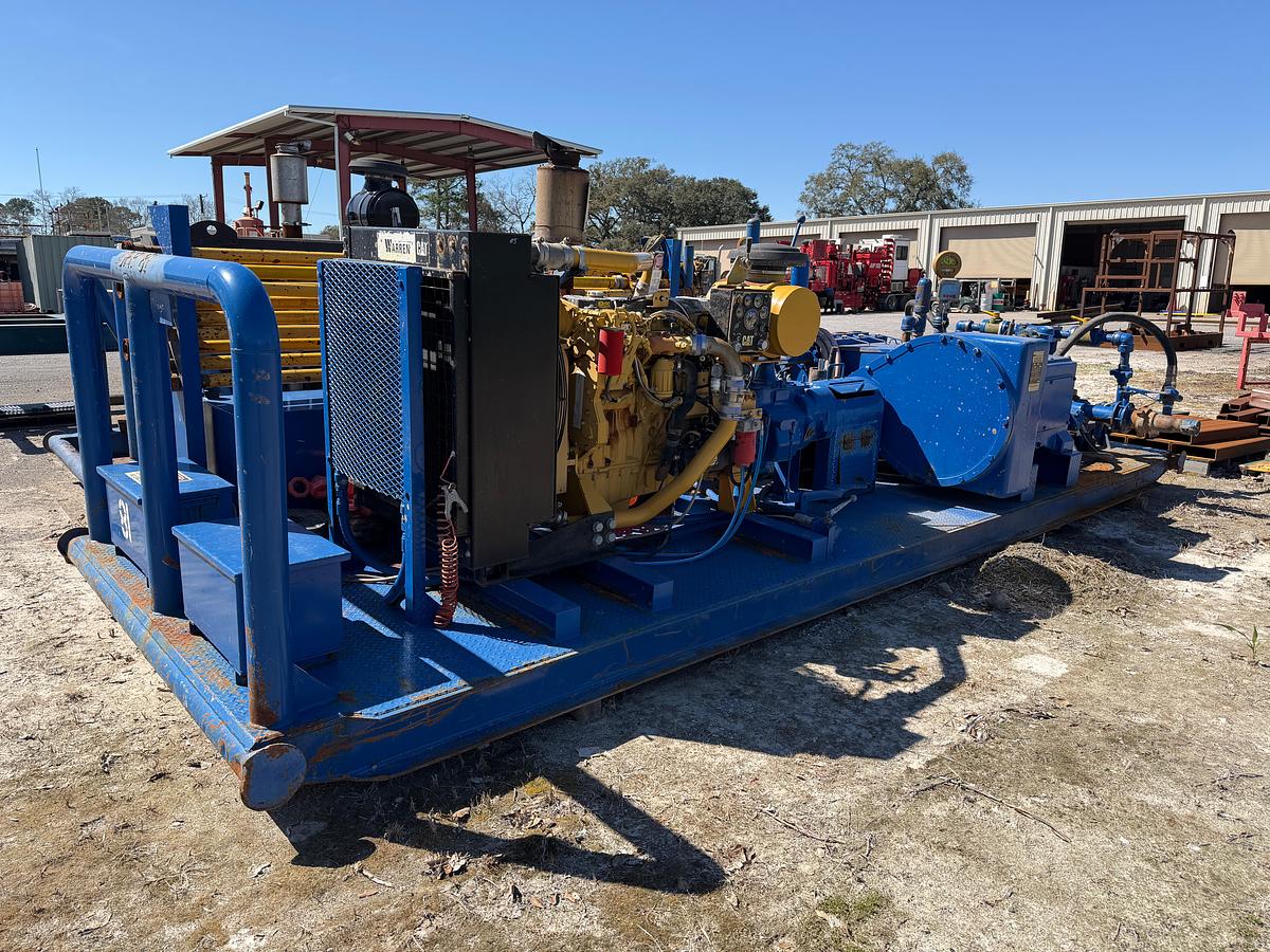 Used 2013 NOV JWS-340 Reverse Triplex Pump Skid Unit for Sale