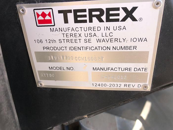 Used 2012 TEREX RT-780