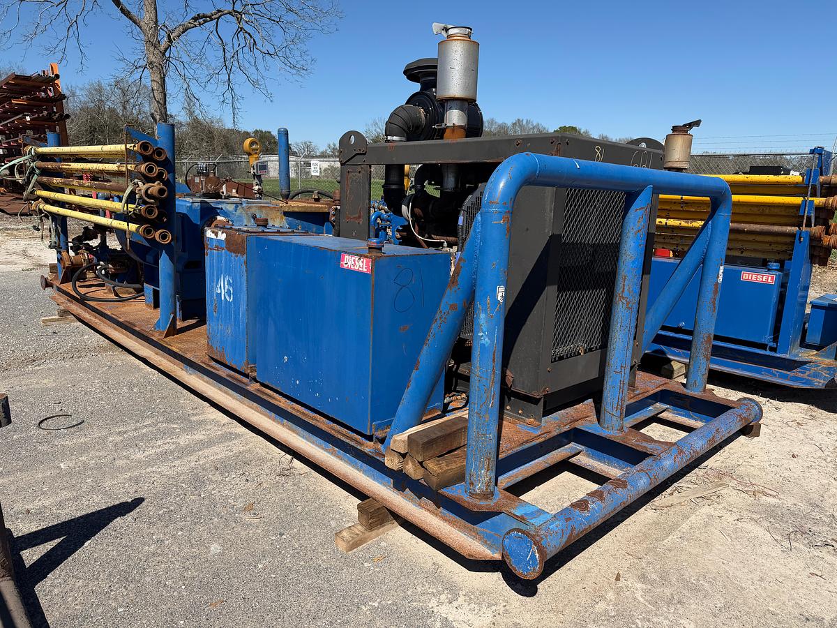 Used 2013 NOV JWS-340 Reverse Triplex Pump Skid Unit for Sale