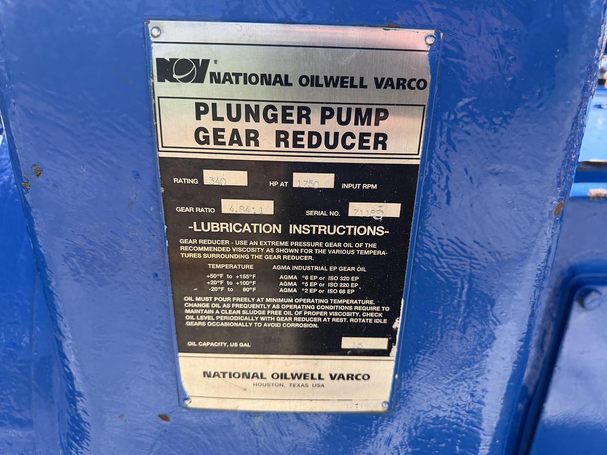 Used 2013 NOV JWS-340 Reverse Triplex Pump Skid Unit for Sale