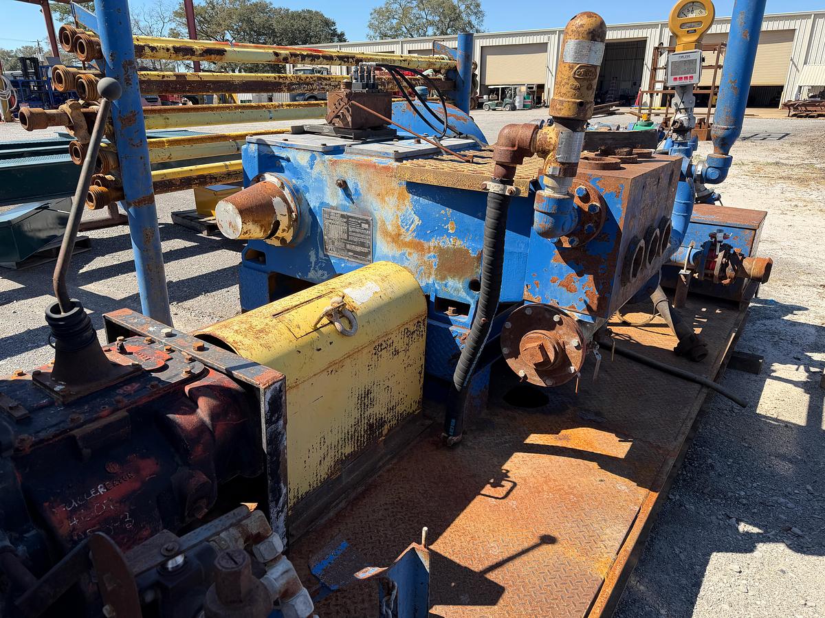 Used 2013 NOV JWS-340 Reverse Triplex Pump Skid Unit for Sale
