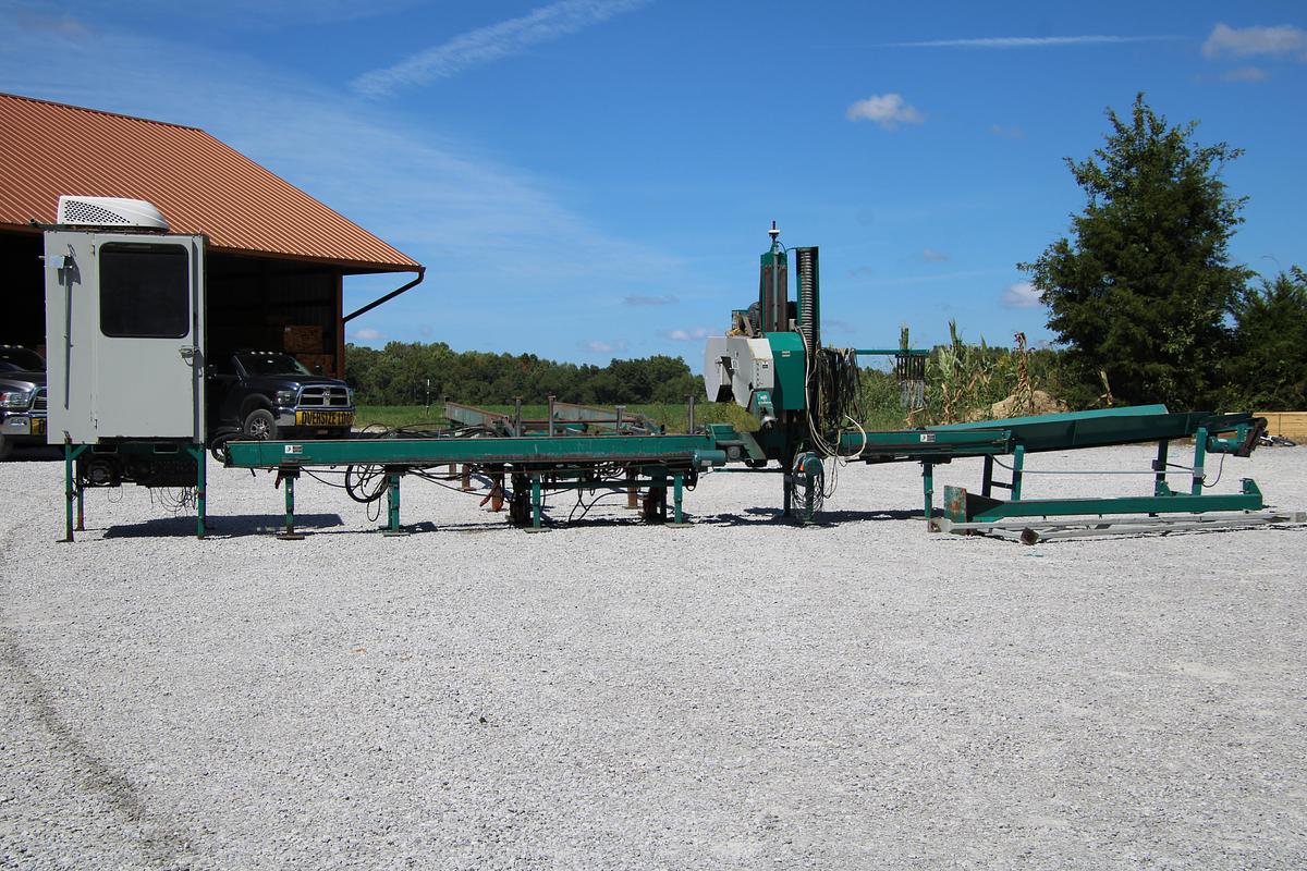 Used LT300 Wood-Mizer Thin Kerf Head Rig w/Cab & Conveyor