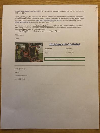 Used 2022 Cook's HD-32 #20264