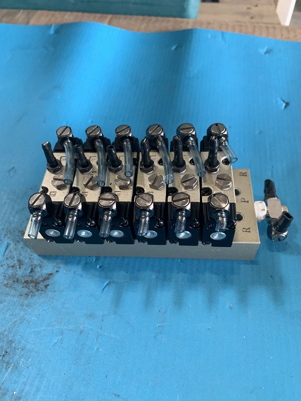 Used SMC Bank of Air Operated Valves VZA3220