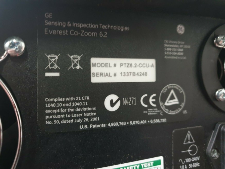 Used GE SENSING AND INSPECTION EVEREST CA-ZOOM 6.2 PTZ6.2-CCU-A (RS2.3)
