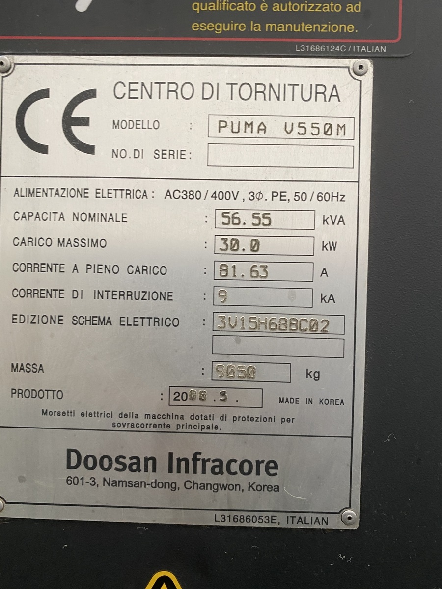 Ricondizionati 2008 Doosan PUMA V550M
