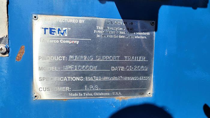 Used 2009 TEM Double Pumper Trailer