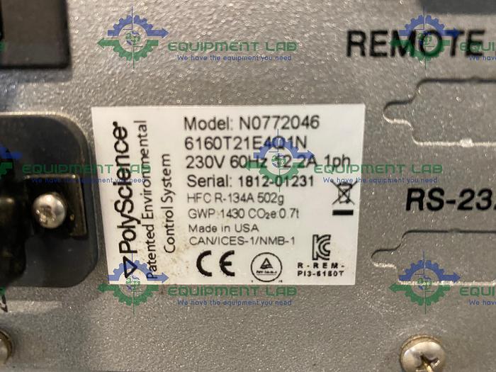 Used PolyScience WhisperCool N0772046 Refrigerated Chiller 230V -10 °C to +40 °C